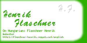 henrik flaschner business card